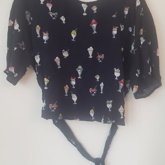 Zara Milkshake Tie Back Top - Medium - Picture 2 of 2